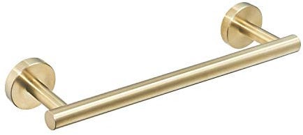 Beelee 12 Zoll Handtuchhalter für Badezimmer Küche Handtuchhalter Geschirrtuchhalter SUS304 Edelstahl RUSTPROOF Wandhalterung Gebürstetes Gold Finish, BA195A3G