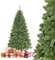 COSTWAY 180cm/225cm Künstlicher Weihnachtsbaum, Tannenbaum mit Metallständer, Christbaum 928/1346 Spitzen PVC Nadeln, Kunstbaum Weihnachten Klappsystem grün (180cm)