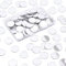 PandaHall 200pcs 0.78 Zoll Mini Acryl Spiegelfliesen Flache Runde Selbstklebende Dekorative Mosaikfliesen Wandaufkleber Für Die Inneneinrichtung Handwerk Schmuckherstellung, Transparent