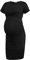 Smallshow Women's Short Sleeve Maternity Dress Ruched Pregnancy Clothes,Black,M
