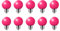 Jiotouhu Paquet de 10 Ampoule LED de couleur 2W Ampoules à vis E27 pour mariage Halloween Fête De Noël Bar Ambiance Ambiance Décor Rose