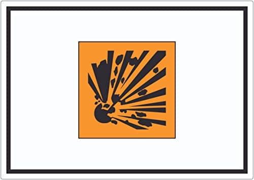 Aufkleber Gefahrensymbol Explosionsgefahr Symbol A8 (52x74mm)