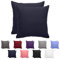Komfortec Kissenbezug 80x80 cm 2er Set aus Gebürstet Mikrofaser mit Reißverschluss, Atmungskativ und Weich – Blau