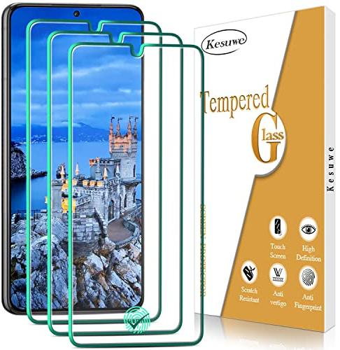 Kesuwe 3 Pièces Verre Trempé pour Samsung Galaxy S22 5G, Anti Rayures | Compatible Empreinte Digitale ID, Film Protection écran, Ultra Résistant, Sans Bulles, HD Ultra Transparent