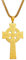 EUEAVAN Wikinger Keltisches Kreuz Halskette Irisches Gebet Anhänger Kruzifix Religiöses Halsband Jesus Amulett Nordischer Schmuck Männer Frauen Mädchen Geschenke Souvenirs (gold)
