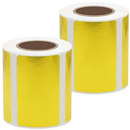 hycodest Thermo-Etiketten 1.97 x 1.18 (50×30mm) Drucker Aufkleber Papier mit selbstklebend für Etikettendrucker (50x30, Gold)