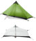 Telomat 3F Lanshan1 Ultraleichtes Zelt 3/4 Saison Tragbares Rucksackzelt für 1 Person 15D silikonbeschichtetes wasserdichtes polloses Doppelschichtzelt für Camping, Klettern, Wandern (Grün 4