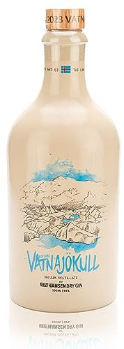 KNUT HANSEN DRY GIN|Sonderedition 2023 Vatnajökull|Weltweit ausgezeichnet|Handcrafted nach nordischer Art in eigener Manufaktur|Abgefüllt in nachhaltiger Keramikflasche|0,5L - 44%Vol.