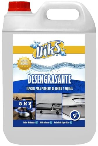 Viks | Limpiador de Barbacoas | Limpiador Parrillas | Desengrasante planchas cocina | Potente y eficaz contra aceite y grasa quemada | 5 Litros