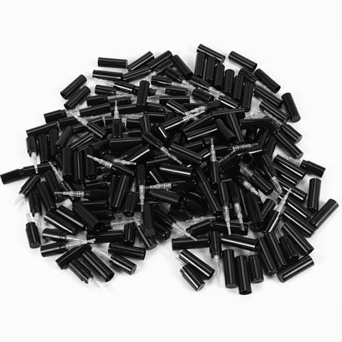Iegefirm 100Pcs / Lot 2Ml Schwarz Plastic ParfüM SprüHflasche Probe Sprayer ZerstäUber ParfüM Flasche