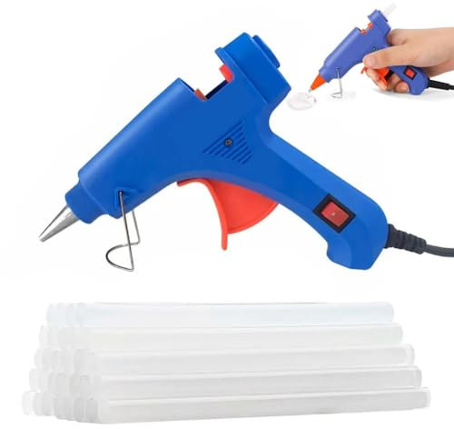 Mini Pistola per Colla a Caldo,Pistola Colla a Caldo Professionale,pistola per colla a caldo,20W con 30 Stick,Utilizzato per fai da te e manutenzione rapida di piccoli artigianato a casa e a scuola