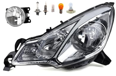 Johns, Scheinwerfer Halogen Front passend für Citroen C3 DS3 11/2009 - wa. H7 H1 Links + Nebelscheinwerfer + Leuchtmittel