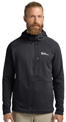 Jack Wolfskin Herren Kolbenberg Hooded Fz M Fleece-Jacke, Phantom, 3XL EU