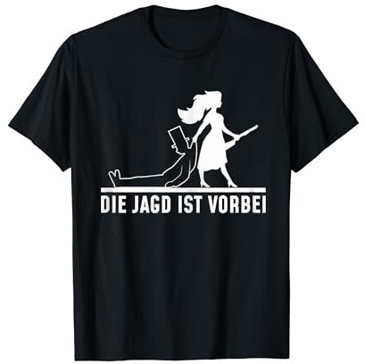 Die Jagd Ist Vorbei Lustig JGA Heirat Junggesellenabschied T-Shirt