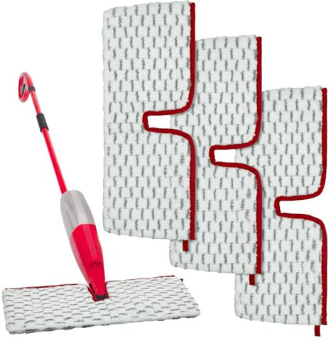 DLAIMI 3 panni in microfibra compatibili con Vileda 1-2 Spray Max Sistema lavapavimenti con erogatore spray, Panno in Microfibra riutilizzabile adatto a tutti i pavimenti, pulizia su due lati