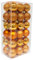 Weihnachtskugeln, 4 cm, 36 Stück, Weihnachtskugeln, Weihnachtsbaumschmuck, klein, bruchsicher, hängende Ornamente für Zuhause, Weihnachten, Party, Bronze