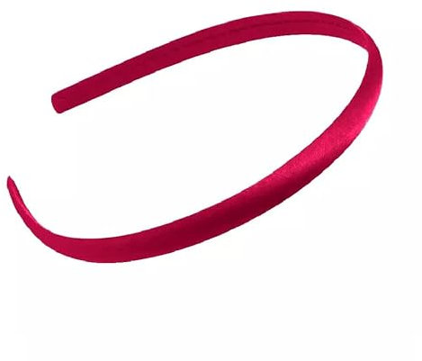Serre-tête fin recouvert de satin Couleur unie Rouge vin 1 cm
