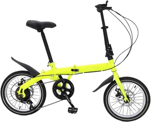 XWJBDF 16-Zoll-Klapprad für Männer und Frauen, Erwachsene, Verstellbarer Sitz, Klapprad mit Doppelscheibenbremse 1,16in