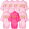TESIN 7 vesti di compleanno per ragazze, spa feste, abito da principessa, in raso, kimono per ragazze e donne, Colore: rosa., 10 anni