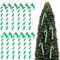 Axinyijia 12 Stück Zuckerstangen Deko Weihnachtsbaum Anhänger, Weihnachtsbaumschmuck Zuckerstangen Hängend Weihnachtsdeko, Zuckerstange Christmas Tree Decorations (Grün)