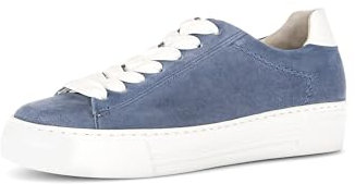 Gabor Damen Low-Top Sneaker, Frauen Halbschuhe,Moderate Mehrweite (G),Turnschuhe,Laufschuhe,schnürschuhe,schnürer,Heaven/Weiss,40 EU / 6.5 UK