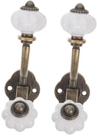 HOMSFOU 2pièces Crochets Muraux Vintage Alliage De Zinc Crochets Décoratifs Pour Manteaux Et Chapeaux Support Résistant Pour Entrée Cuisine Et Salle De Bain