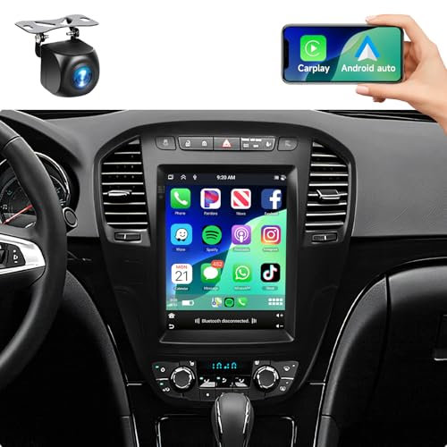 Podofo 2+64G Android 13 Car Stereo for Opel Insignia Buick Regal 2009-2013 with Wireless CarPlay/Android Auto 9.7 Inch Touch Screen Car Audio with Bluetooth FM/RDS WiFi GPS Rear Camera