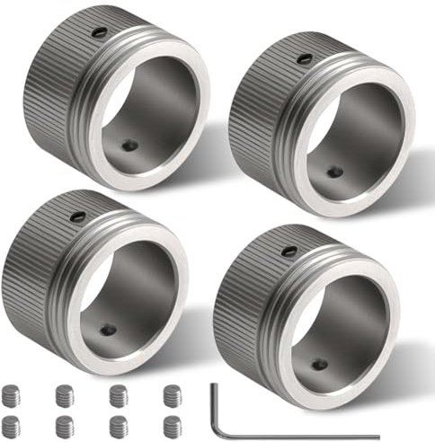 4 Stück Edelstahl Heizungsventil adapter, Heizkörperthermostat Adapter, M30*15 Heizkörperventil Thermostatkopf mit den Streifen, Thermostat Adapter mit Sechskantschlüssel, für Ra, Rav, Ravl-ventil