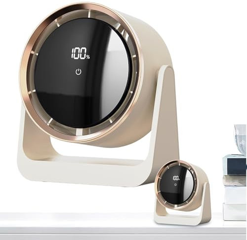 Personal Cooling Fan – Adjustable Desk Fan, Rechargeable Breeze Maker | Quiet USB Airflow Circulator with 5 Speed Modes and LED Light, Small Tilt for Bedroom Sleep, Office or Outdoor Travel