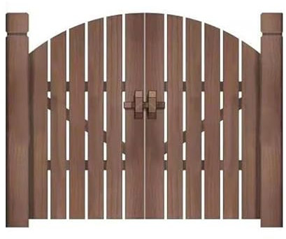 XLIHAWY Puertas Jardín para Exteriores con Bisagras Acero Inoxidable Carbonizadas Puertas Batientes para Cafetería Vintage Valla Madera Divisor para Patio Terraza(60x120cm)