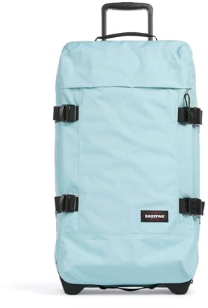 Eastpak Tranverz M Koffer 78L (67 x 35,5 x 30 cm), mittelgroßer Reisekoffer mit Rollen, leichtes Gepäck mit 2 Fächern, Teleskopgriff & TSA-Schloss - Waterfall Blue