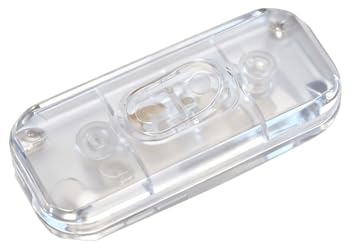 Powice Zwischenschalter mit Erdungsschutz, 250V 6A Schnurschalter für 2- und 3-adrige Netzkabel, Kabelschalter für Kleingeräte & Leuchten, Kippschalter mit Erdung, Transparent Versteckt