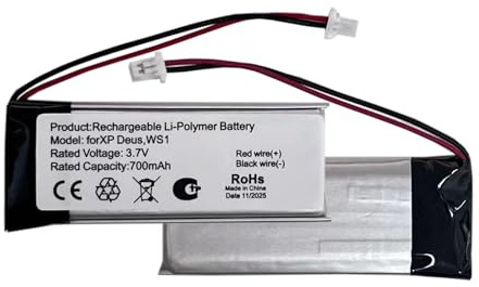 HIGHAKKU Ersatzakku Batterie kompatibel mit XP Deus Metalldetektor WS1 WS2 WS3 WS4 WS5, MI-4 Pinpointer, MI-6 Pinpointer