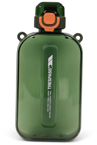 Trespass Water Bottle Cantina-750ml Capacity Flask, Lock Cap Lid, BPA Free, Printed Logo, 1m Nylon Webbed Strap, Compact Hydration