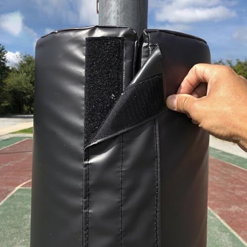 QLXIAOIA Anpassbares Basketball-Pole-Polster – 5,1 cm bis 25,4 cm großer Rundumschutz for den Innen- und Außenbereich – stoßdämpfender Schaumstoffbezug(Black,13cm)