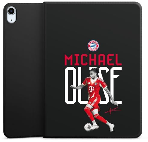 Hülle kompatibel mit Apple Apple iPad Air 5. (2022) Tablet Smart Case Schutzhülle mit Ständer FC Bayern München Michael Olise Offizielles Lizenzprodukt