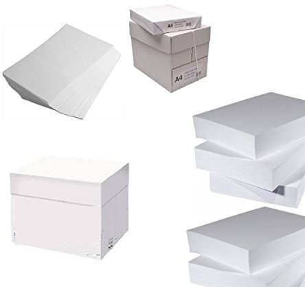 Confezione Da 5 Risme Risma 500 fogli Carta A4 Bianca Per Stampanti Fotocopie White Paper 80 Grammi - Risma 500 Fogli
