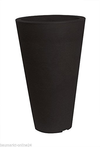 Pflanztopf CAPRI Rund Anthrazit D40xH70 cm Blumenkasten