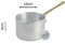 Pentalux casseruola a servire monoporzione Alluminio Puro 99,5% 1 Manico in Ottone Spessore 3mm (10cm)