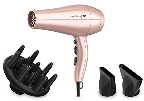 GA.MA Italy Professional, Keration Diva 3D Haartrockner, 2300W, Micro Glitt Technologie und 3D Therapy Ultra Ion, AC Motor, 6 Trocknungskombinationen, abnehmbarer Filter, inkl. Zubehör