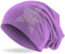 Hatstar Strass Stern Damen Beanie Mütze | elastisches Slouch Long Beanie | Mädchen Mütze | mit edler Strass Applikation | leicht und weich (Flieder)