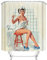 SRJ2018 Rideau de douche décoratif sexy - Motif pin-up - 183 x 183 cm