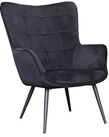 byLIVING Sessel UTA / Gestell schwarz pulverbeschichtet/Relaxsessel, Metall, B 72, H 97, T 80 cm