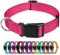 TagMe Reflective Nylon Dog Collars, Adjustable Classic Pet Collar with Quick Release Buckle for Small Dogs, Pink, 2.0 cm Width