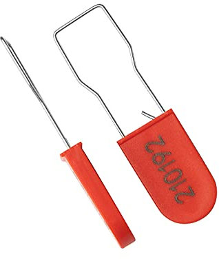 Candados de alambre de plástico con sello de seguridad desechable antimanipulación numerado rojo (paquete de 100)