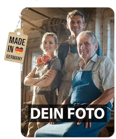 Blech-Schild selbst gestalten - Metall-Poster mit Foto und Text bedrucken - Schild A6, 10x15cm, Hochformat I Personalisiertes Geschenk