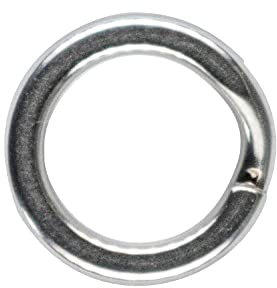 LMAB Sprengring zum Angeln Power Split Ring Set, Vorfach Montage Zubehör, extra Starke Sprengringe zum Angeln auf Zander, Hecht & Barsch, Größe 9 mm - 40 kg