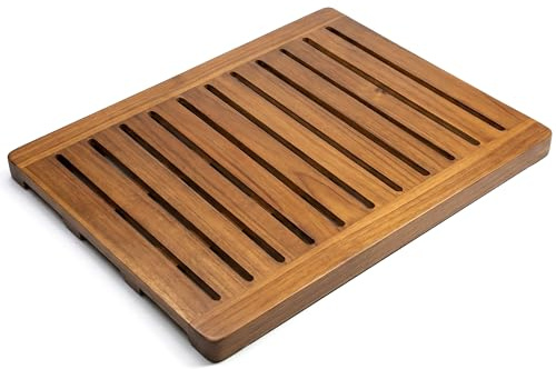 DEMIGO Duschmatte aus Akazienholz, rutschfeste Badematte für Badezimmer, 61 x 45,7 cm