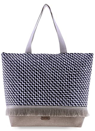 FOR TIME Women's Beach Summer Bag Strandtasche Shopper Damen, Multicoloured