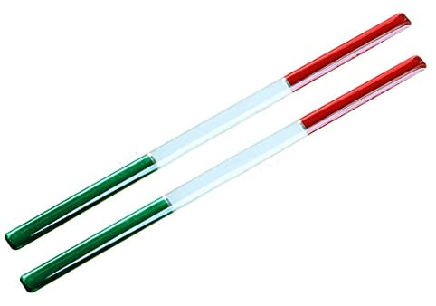 beler 2 uds Delgada Larga Italia Bandera Pegatina Emblema Insignia decoración para Coche Italiano Bicicleta camión